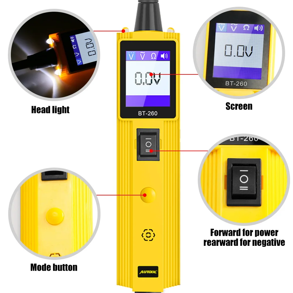 £37.08 Autool Bt260 Car Electrical Circuit Tester Power Probe Automotive Scanner