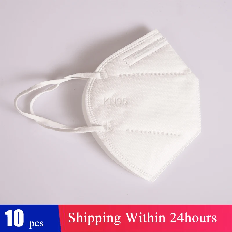 

Fast Shipping 10pcs KN95 Protective Mouth Mask Safety Mask PM2.5 Haze Fog Dustproof Activities n95 Mask
