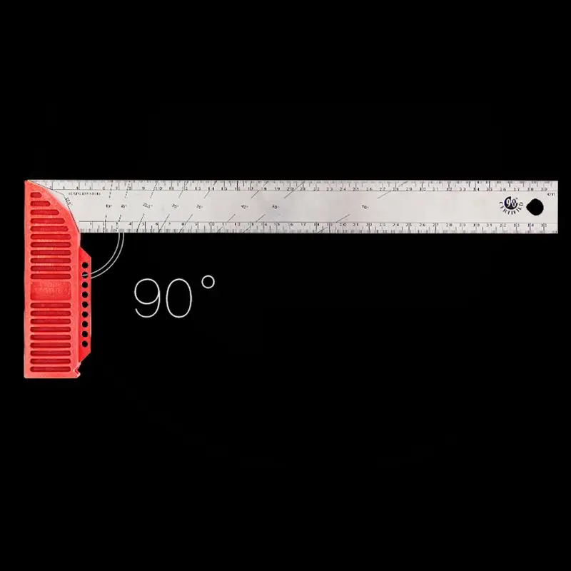90 ° строительный плотник линейка L форма угол квадратная линейка; Деревообработка инструменты 40JE