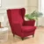 Solid Color Wing Chair Cover Stretch Polyester Armchair Covers Nordic Removable Relax Sofa Slipcovers With Seat Cushion Covers 31