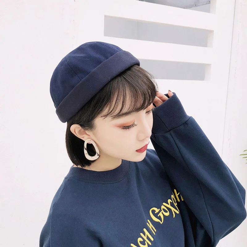 Berets Women Harajuku All-match Easy To Wear Cap Retro Solid Color Personality Berets Hat boina sombrero mujer casquette