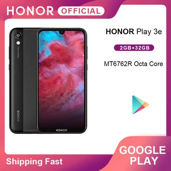 

Original HONOR Play 3e 3 e MT6762R Helio P22 2G/3G 32G/64G Mobile Phone Octa Core 5.71 inch 13MP Rear Camera Android 9.0 3020mAh