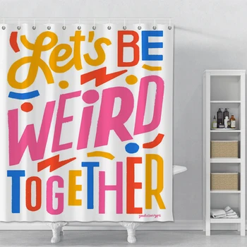 

White Creative Shower Curtain Waterproof Bathroom Shower Curtain Set With Hooks Polyester Fabric Bath Shower Curtain Home Decor