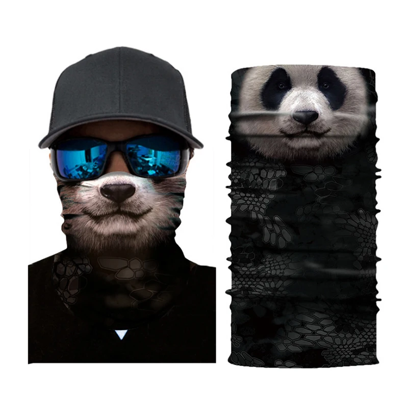 

3D Animal Print Seamless Magic Bandana Custom Multifunctional Neck Warmer Gaiter Bandana Cycling Headband Balaclava Mask Bandana