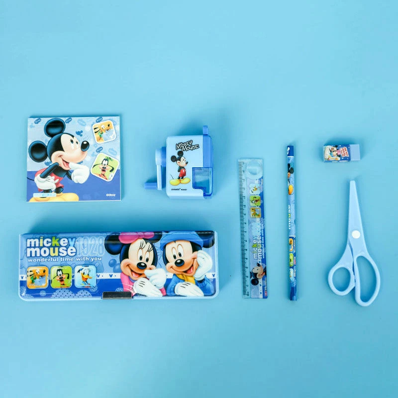 Канцелярские принадлежности disney Подарочная коробка детский набор канцелярских принадлежностей пенал для карандашей День рождения Рождество год подарок, школьные принадлежности - Цвет: 7piece set 5A