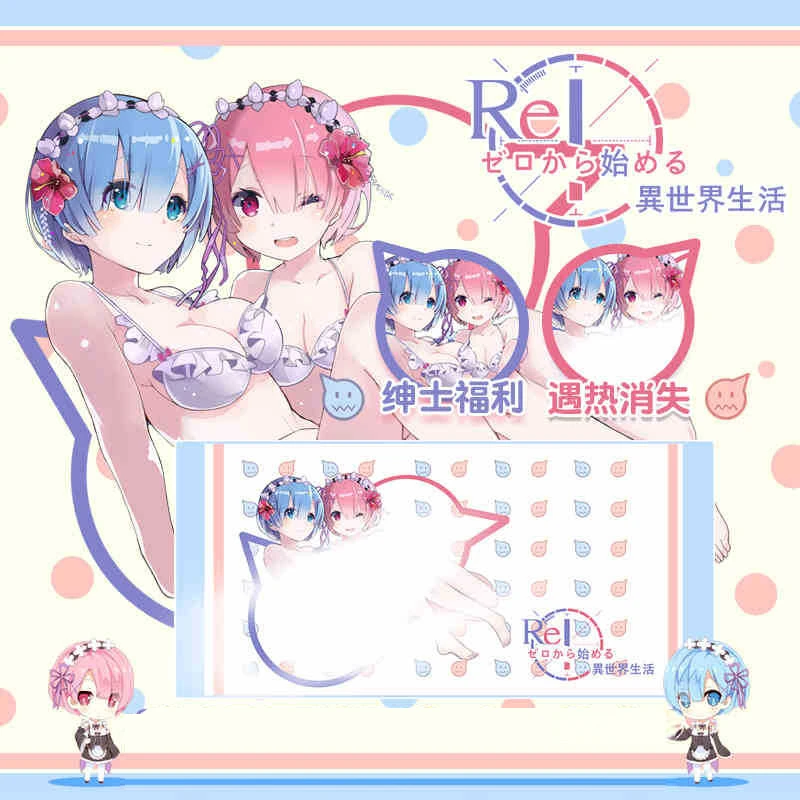 Re Zero Starting Life In Another World Anime Ram Rem Cosplay Bath Towel Discoloration Heating Stripping Towel New Technology Costume Props Aliexpress