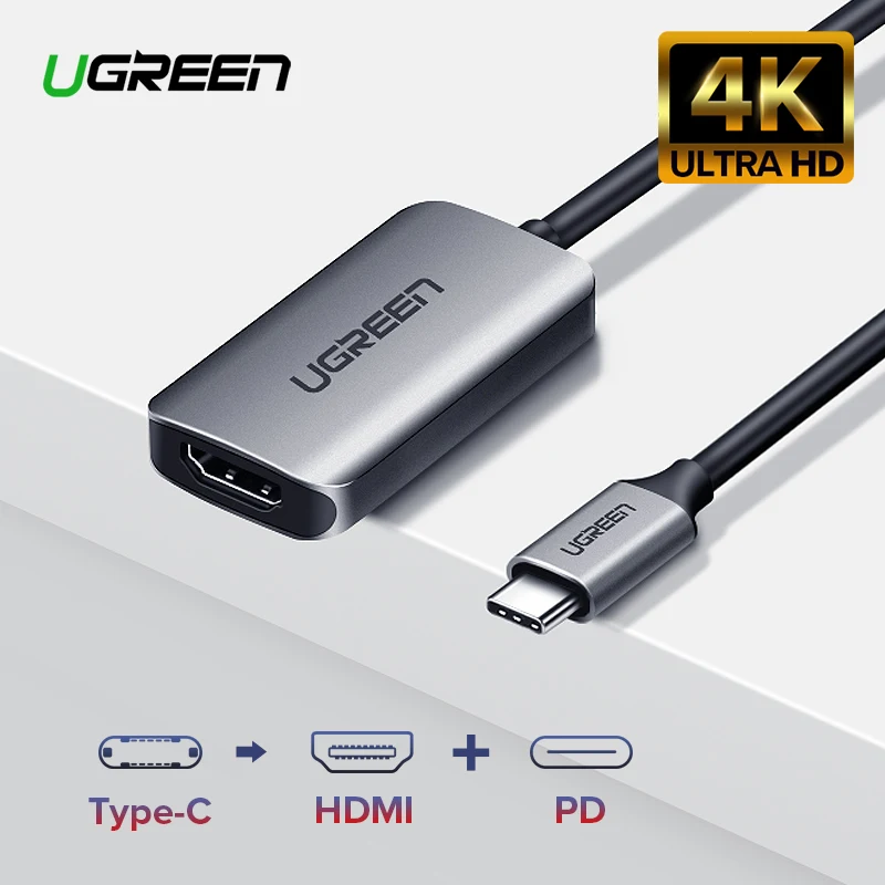 Дешево Ugreen Тип font b USB b font C HDMI кабель 4 К Ultra HD font b USB b font C HDMI мужчин и женщин для MacBook Samsung Galaxy s8 Huawei Коврики 10 Pro font b USB b font C HDMI