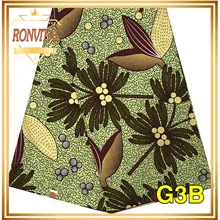 Ткань с золотым восковым принтом RONVITAL, африканская ткань с принтом, женское платье, сделай сам, восковая ткань в нигерийском стиле, хлопок, 6 ярдов/
