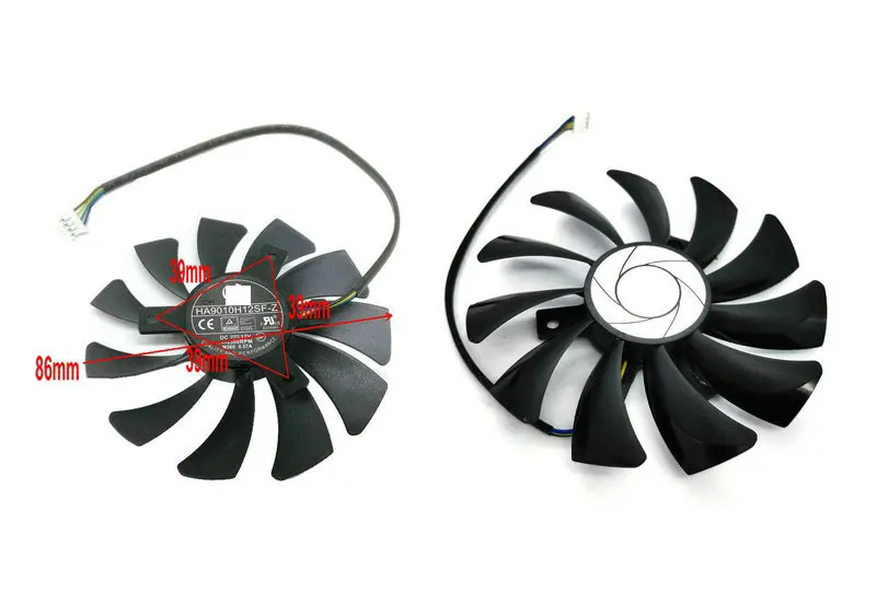 85Mm 4Pin Ha9010H12Sf-Z Rx460 4Gb Ventola Di Raffreddamento Sostituire Per Msi Inno3D P106 960 Geforce Gtx 1060 Aero Itx 3G 6G Oc Scheda Video Hzdo