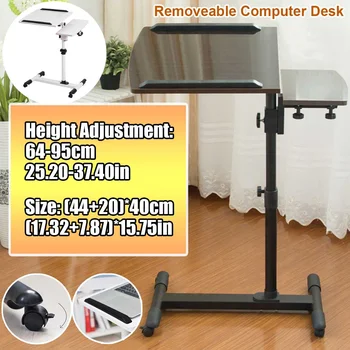 

Foldable Computer Laptop Table Adjustable Portable Desk Stand for Bed Can be Lifted Standing Desk W/ Mouse-Pad Bedroom Furniture