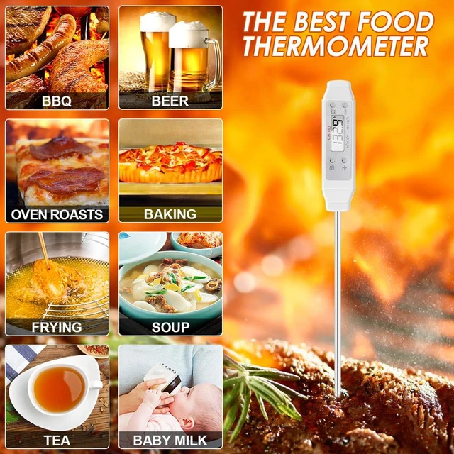 Meat Food Thermometer, Digital Candy Cooking Thermometer, Kitchen Cooking  Thermometer Instant Read for BBQ Grill, Oil, Milk, Bath Water, Deep Fry