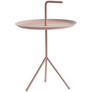 

Nordic Iron Network Red Small Coffee Table Simple Removable Sofa Side Corner Balcony Balcony Bedside Small Round Table