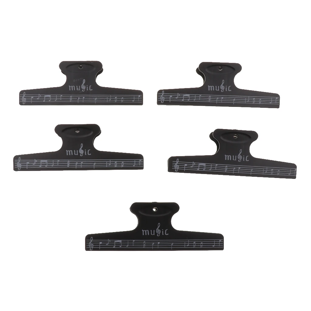 5 Pcs Music Book Note Clip Sheet Music Page Holder for Guitar Violin Player