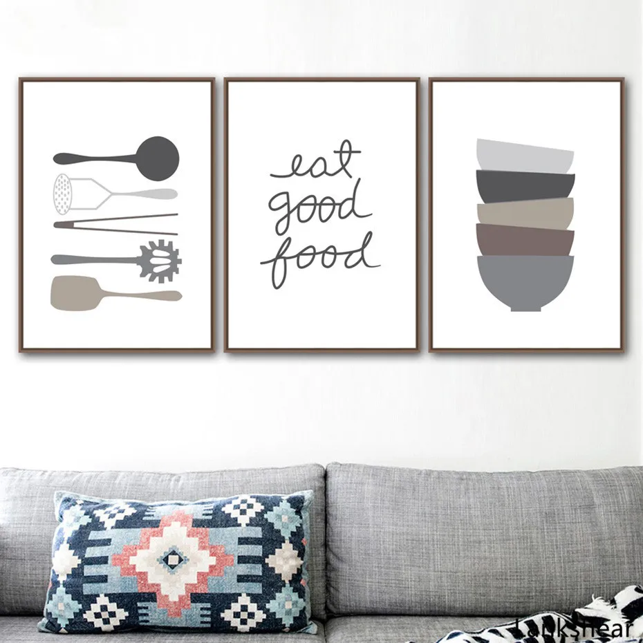 Eat Good Food Posters And Prints Kitchenware Art Painting For Dining Room Modular Wall Pictures Scandinavian Kitchen Decor | Дом и сад