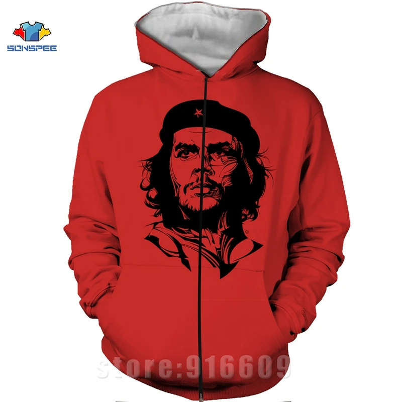 Winter Coat 3D Print Che Guevara Jacket Men Sweatshirts Women Fashion Hoodies Mens Pocket Sweatshirt Harajuku Hoodie Pullovers (3)