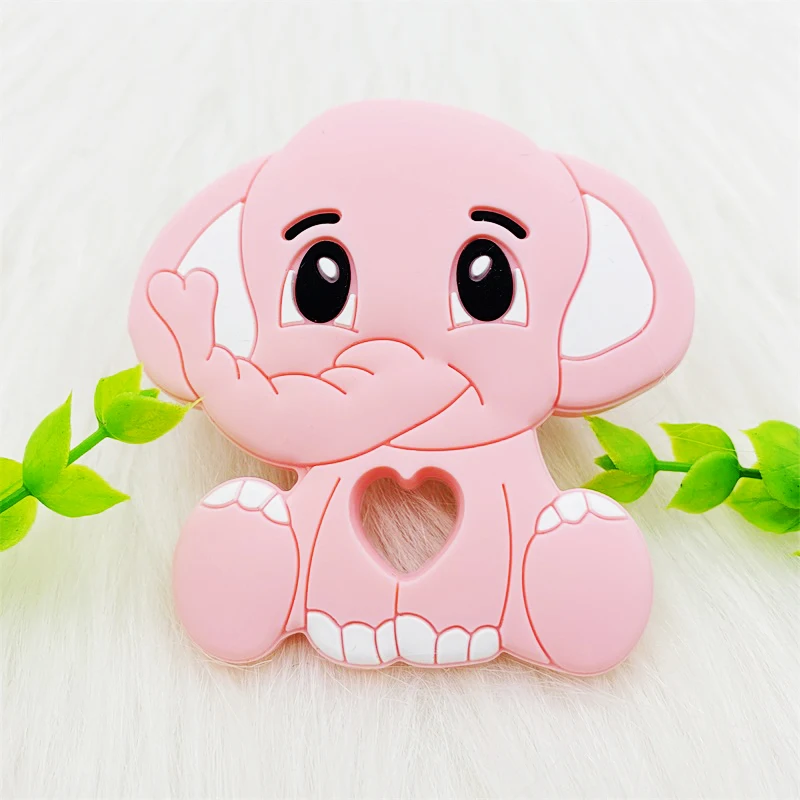 1pcs Silicone Teethers  Baby Teething Necklace Toy Elephant Food Grade Silicone Cartoon Nursing Tiny Rod 4