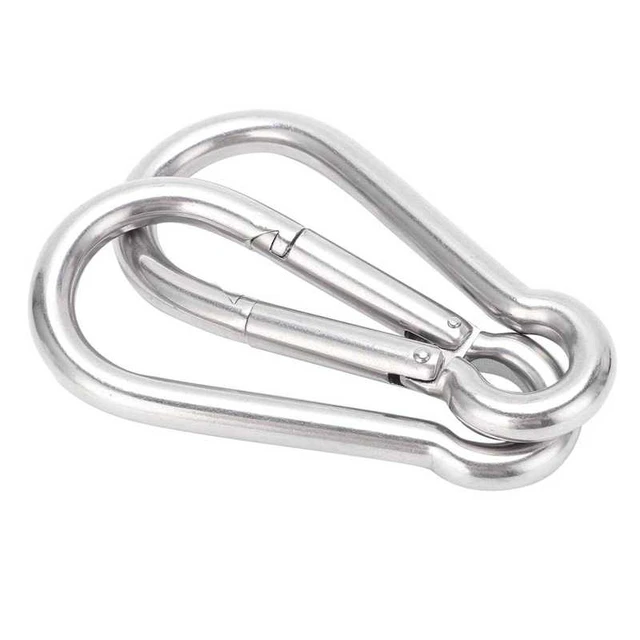 Outdoor 4mm Heavy Duty Safety Carabiner Buckle Plastic Spring Snap