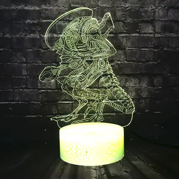 

Alien Martian Lamp 3D Optical LED Night Light For Decor Bedroon 7 Color Change Sleeping Light Holiday Birthday kID lamp Teeange