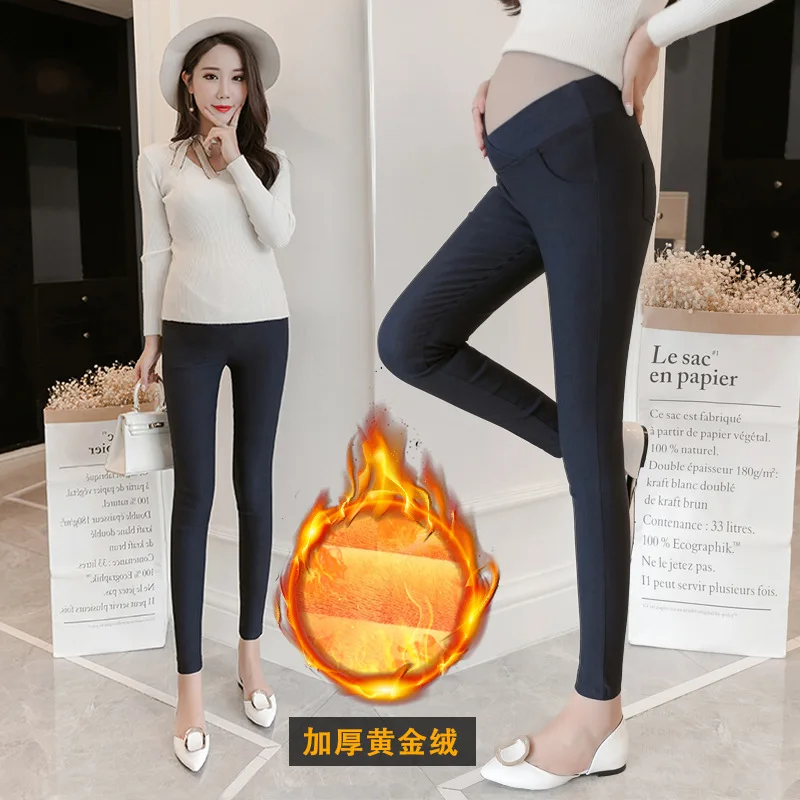 

Leggings for Pregnant Woman Spring And Autumn Thin Outer Wear Capri Pants Trousers Winter plus Velvet Autumn And Winter Autumn C