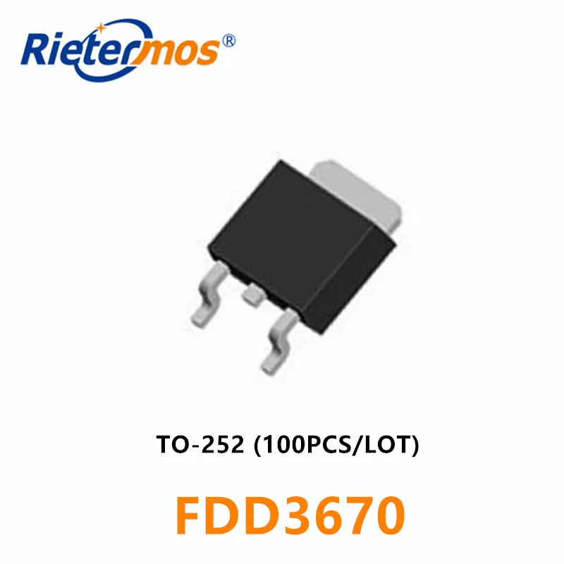 

10PCS 100PCS FDD3670 TO252 3670 SMD TO-252
