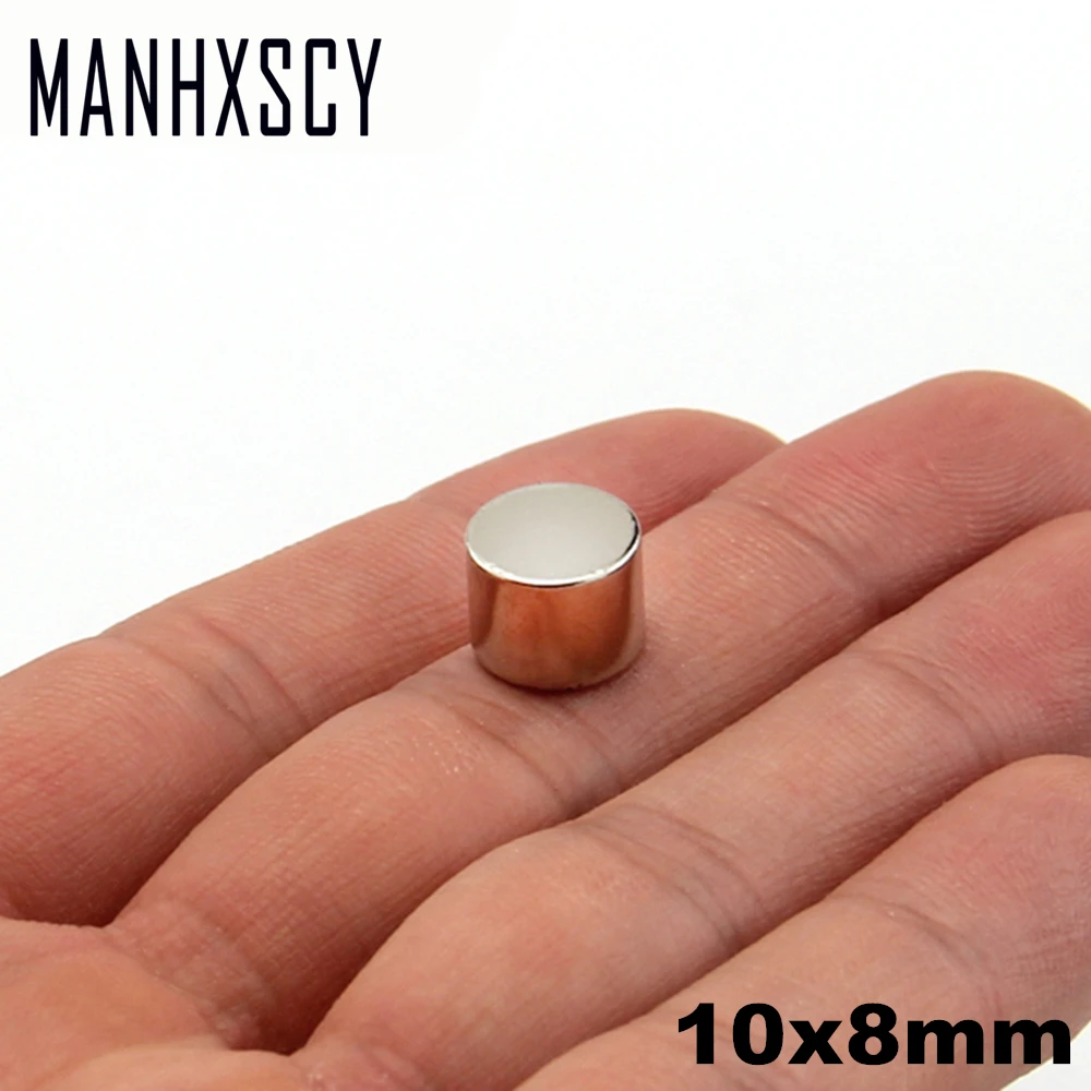 

500pcs Neodymium N35 Dia 10mm X 8mm Strong Magnets Tiny Disc NdFeB Rare Earth For Crafts Models Fridge Sticking magnet 10x8mm