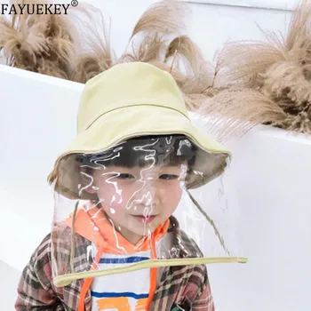 

Anti-spitting Protective Hat Kids Boys Girls Dustproof Cover Fisherman Cap Hat Protective Mask Cap Hat For Kids Baby