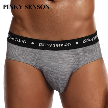 

Pinkysenson briefs men underwear breathabale mesh Nylon panties shorts mens underpants homme men clothing