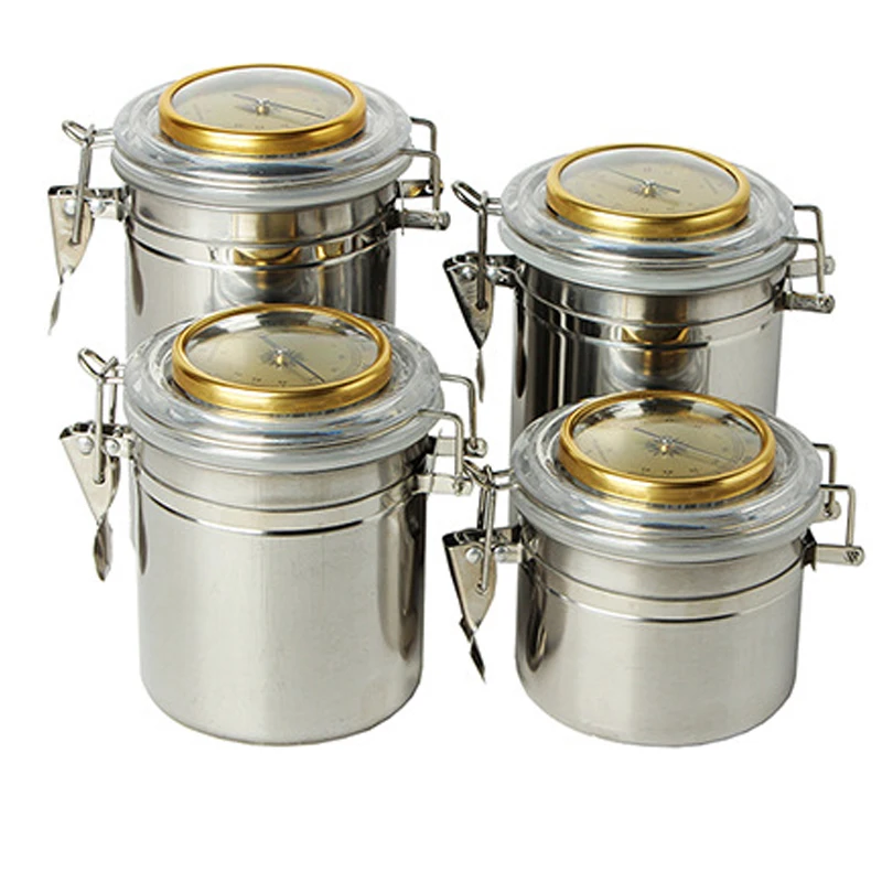 

Контейнер для сигар с увлажнителем и гигрометром, многофункциональные аксессуары для сигар, чехол из нержавеющей стали