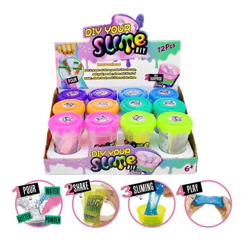 

New Polymer Clay Magic Sand Supplies Slime Powder Make 80ml Glitter Shake DIY Lizun With Slime Box Just Add Water Slime Kit