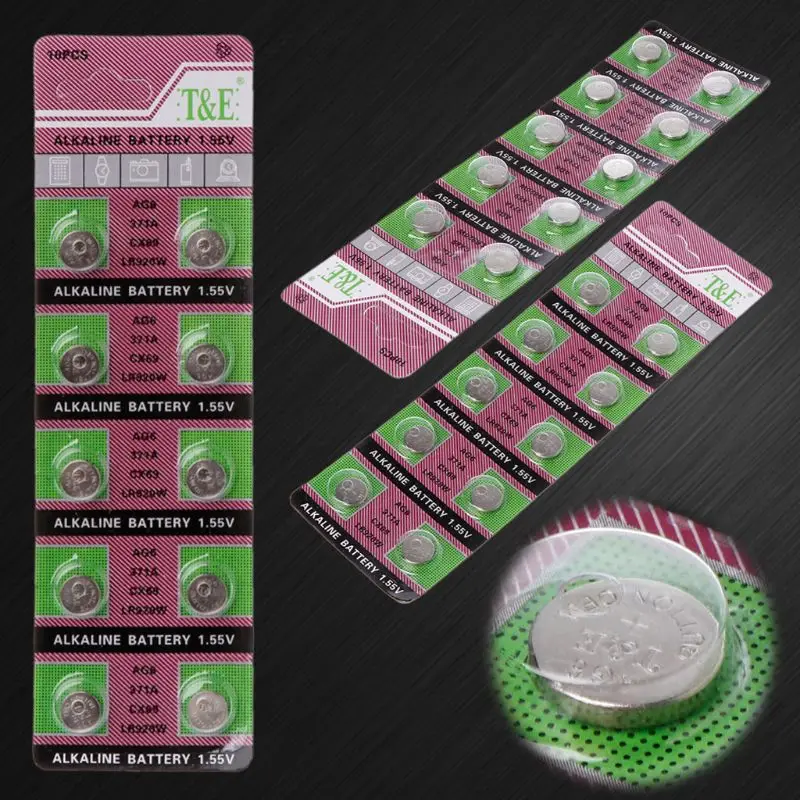 

10PCS Alkaline Battery AG6 1.55V Button Coin Cell 371 SR920SW LR920 SR927 171 370 L921 LR69 SR920 Watch Batteries