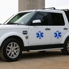10CM*10CM Amusing STAR OF LIFE Car Sticker Reflective The Tail Of The Car Decal Star Of Life Decal Stickers frank bellew the art of amusing