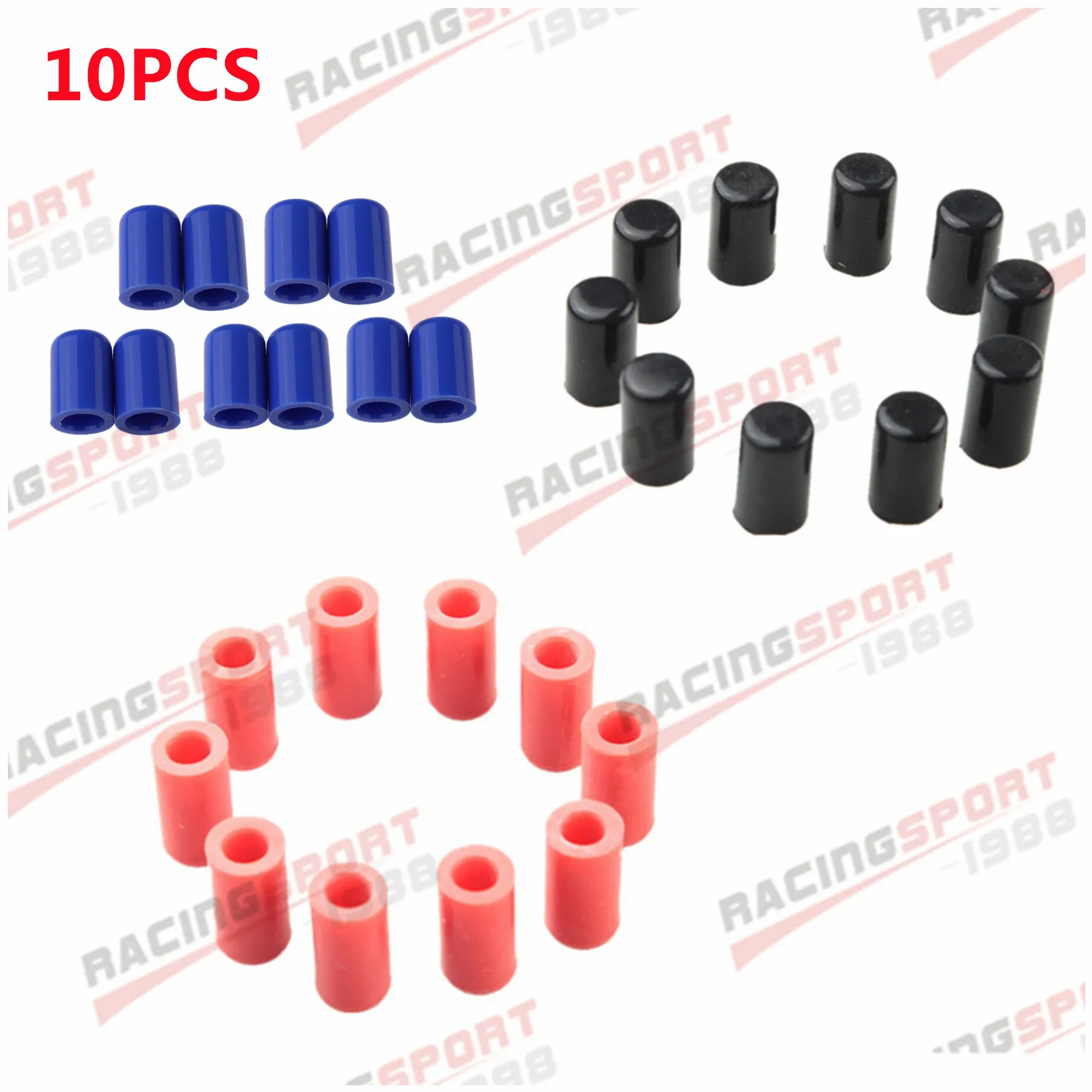 10PCS 16mm 5/8&quot ID Silicone Blanking Cap Intake Vacuum Hose End Bung Plug Black/Blue/Red | Автомобили и мотоциклы