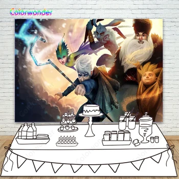

Rise of the Guardians Background For Photography Fairy Tale Birthday Party Photographic Backdrops Baby Shower Cake Table Banner