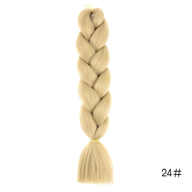 Hair Braid Synthetic Jumbo False Braid Pre Stretched Afro Wholesale Ombre Braiding Hair Extensions  Color Dreadlocks 1B/27HL