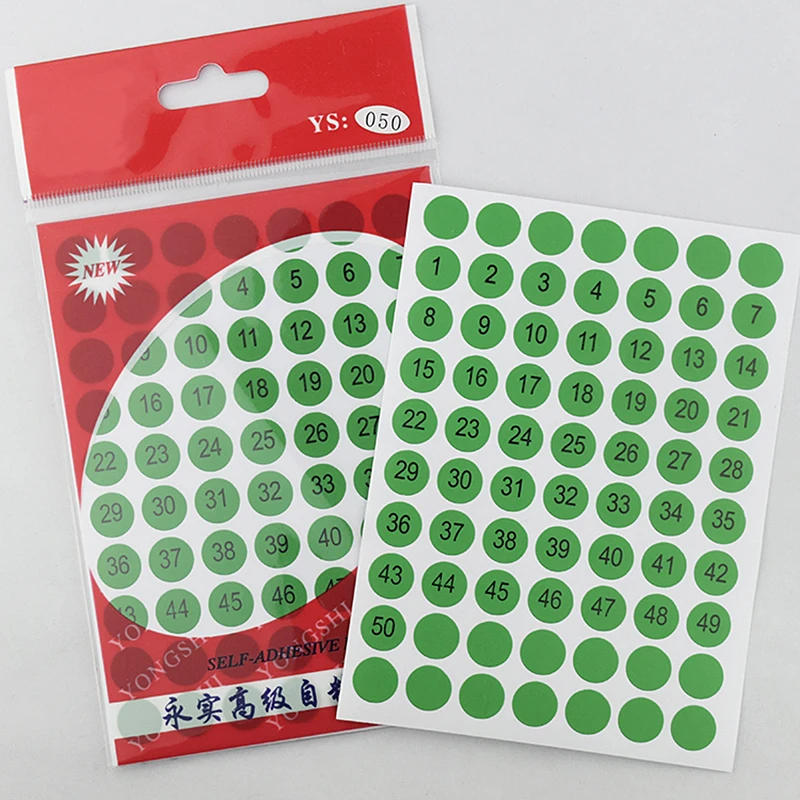 Numbered Sticker 1-50 Sequential Small 1cm Round Circle Label 12PCS For Party Gift decorative labels stickers,alphabet label stickers,paper stickers,adhesive stickers,self adhesive stickers