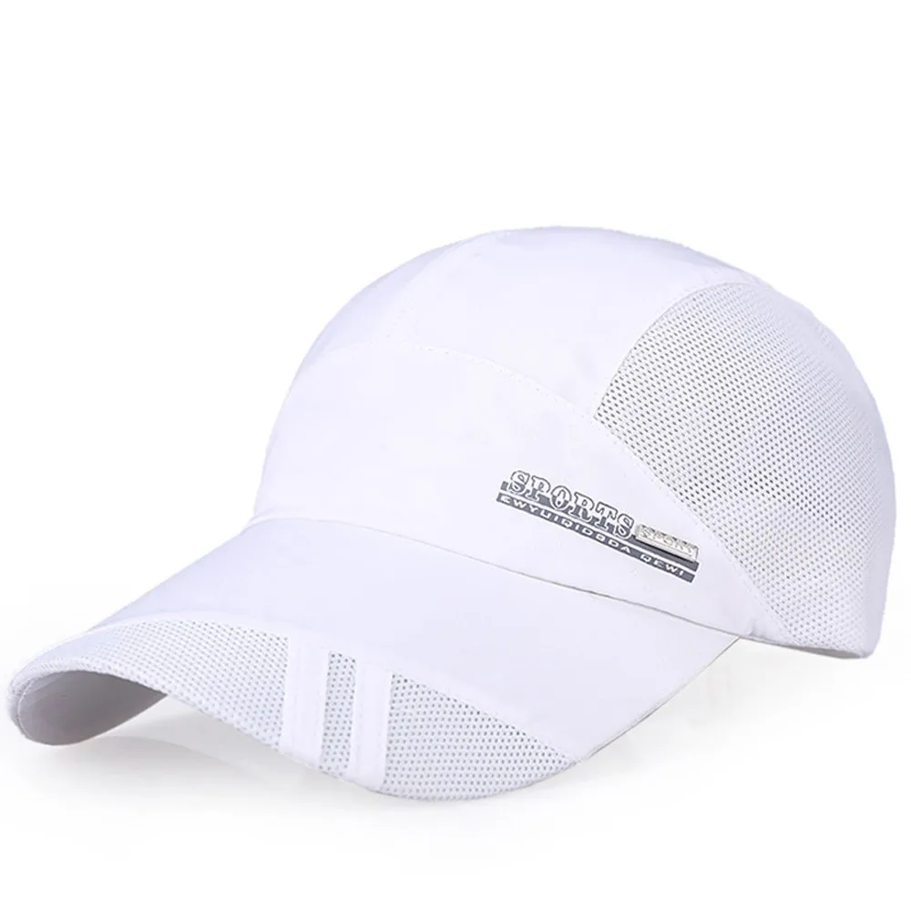 Взрослая сетчатая шапка быстросохнущая Складная Солнцезащитная шляпа наружная Защита от солнца, бейсболка, кепка повседневные Шапки для туризма дышащая Мода - Цвет: WH