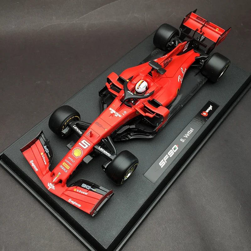 Bburago 1:18 1/18 Ferrari SF90 Vettel No5 Формула 1 F1 гоночный автомобиль Транспортное средство литье под давлением дисплей Модель Игрушки для мальчиков