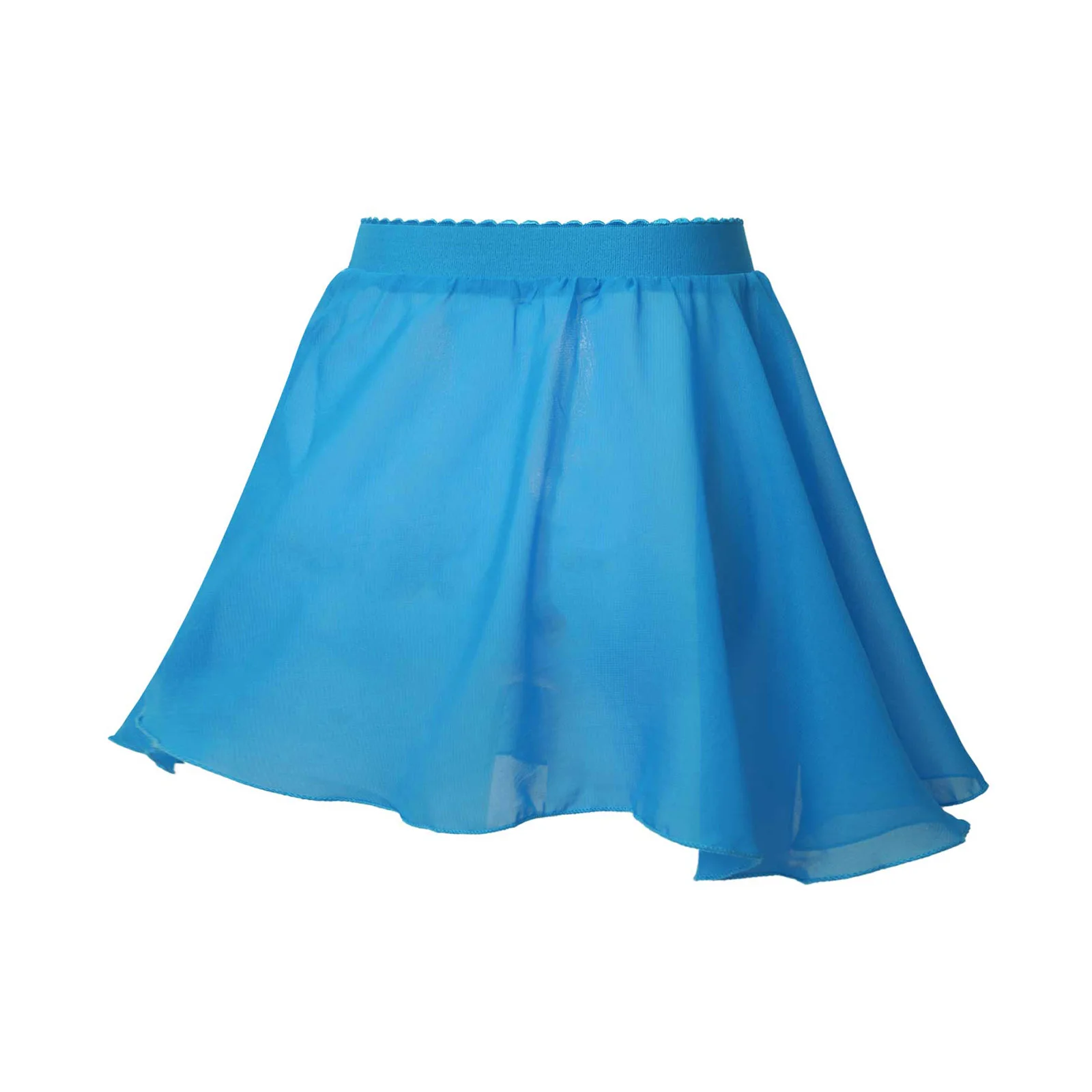 

Kids Girls Elastic Waistband Solid Color Chiffon Tutu Skirt Ballet Latin Modern Contemporary Dancing Wear Performance Costume