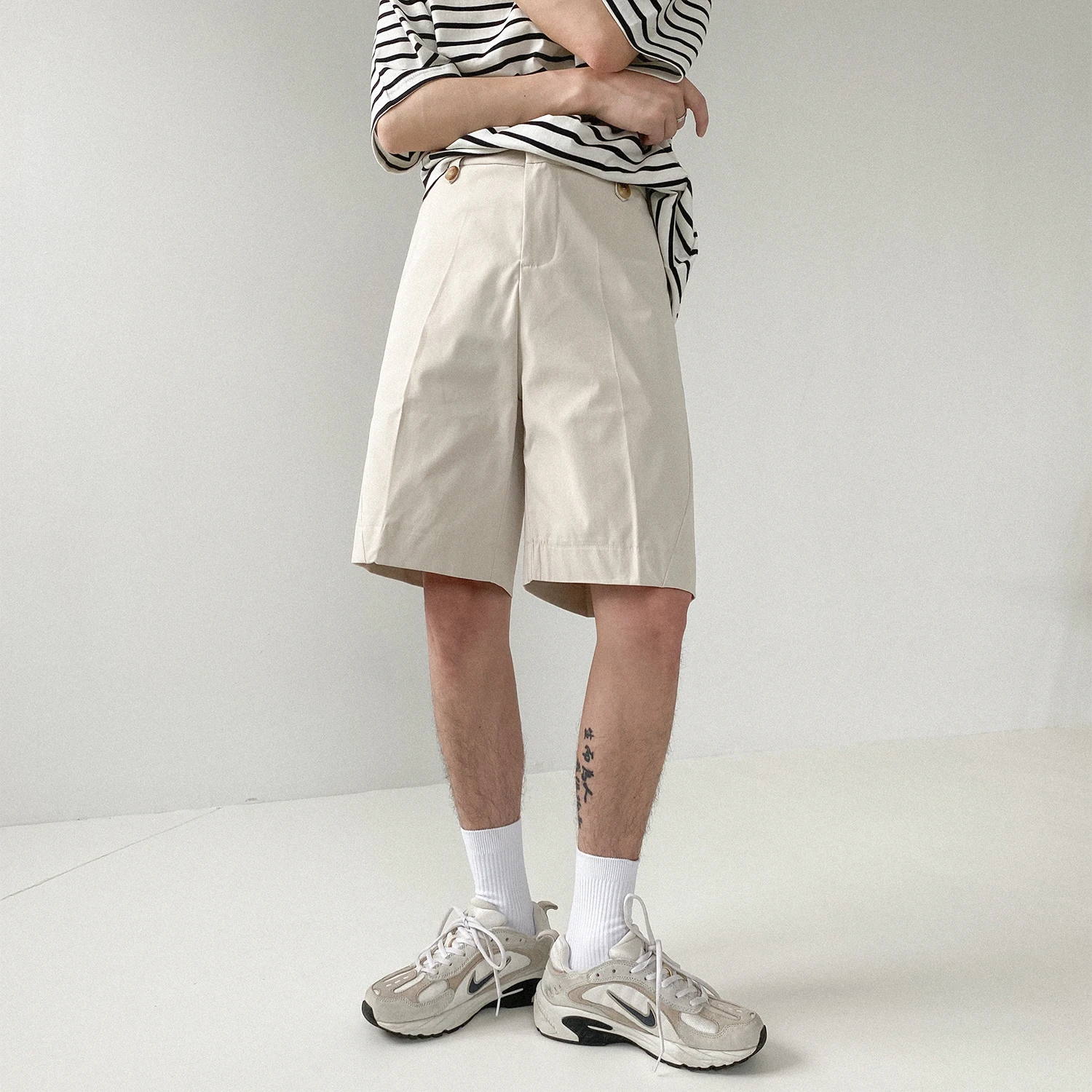 

Summer suit shorts men's loose five-point pants trousers drape solid color wild casual Korean style pants trend