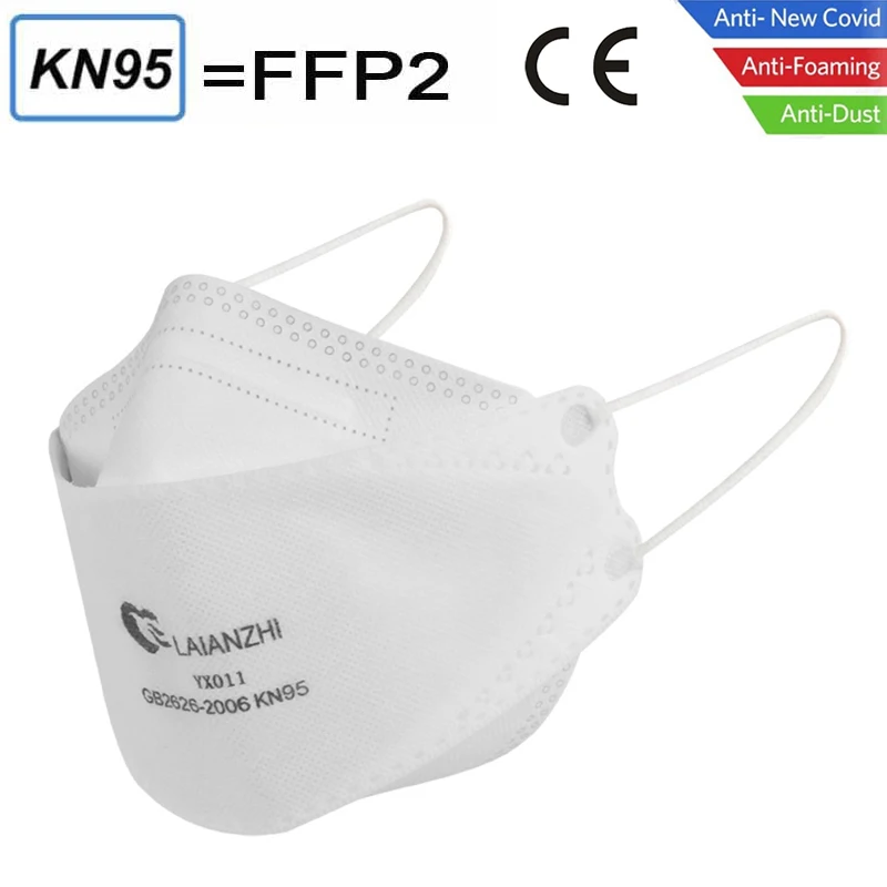 

20/50pcs KN95 Face Mask 4 Layer virus infection Protection Face Mouth Mask Breathable Anti Dust Month Nose Cover KF94