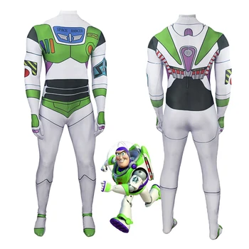 

Toy Story Buzz Lightyear Cosplay Zentai Jumpsuit Adults Kids One-Piece Halloween Carnival Costumes Bodysuit