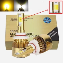 H4 H7 H11 H8 9006 HB4 H1 H3 9005 dual c6 Лампы головного света для автомобилей 72W 9600LM белый желтый светодиод h7 светодиодные противотуманные фары