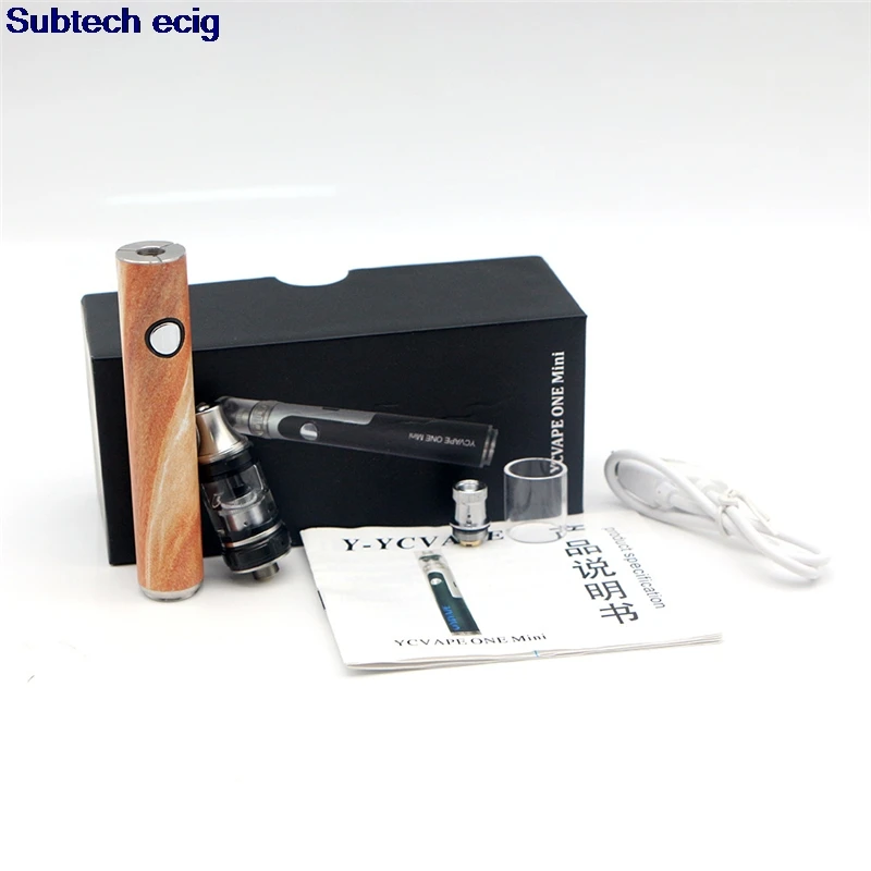 

Vaporizer Mini Pod System Starter Kit Built-in 1200mah battery 1.8ml tank wood black color vs evod mega kit E cigarette vapor