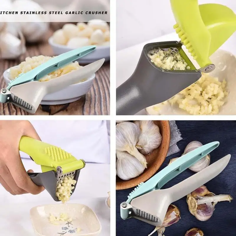 Stainless Steel Manual Garlic Press Crusher Home Vegetables Squeezer Masher Household Kitchen Gadgets Tool - Image 6