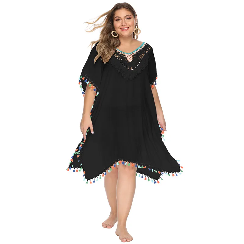 ladies black beach cover up