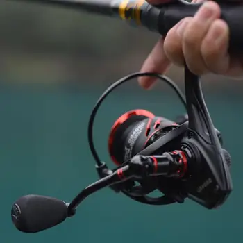 

Fishing Reel Full Metal Spool Spinning Reel 5.0: Metal Handle 10Kg Max Drag Power Smooth Sea Carp Fishing Reel Black