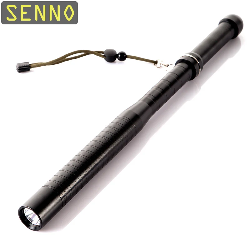 

700LM Super Bright Defense Flashlight Outdoor Emergency LED 46.5cm Long Flashlight 3 Mode Rechargeable Anti-Riot Baseball Bat
