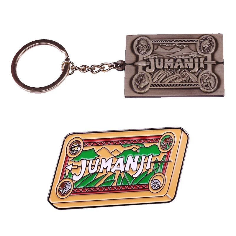 Il Più Cool Jumanji Chess Board Game Metal Pin Portachiavi Badge Portachiavi Fantasy Adventure Hit Accessori Per Film