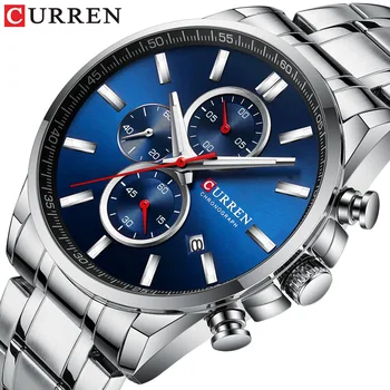 

2020PopularNew Style Gift MEN'S Watch Waterproof Quartz Watch Six-pin Watch Calendar Watch Steel Belt MEN'S Watch