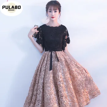 

Fashion Lace Patchwork Ball Gown Dress Women Tulle Tutu Mid-Calf Dresses Elegant Party O-neck High Waist Vestidos Summer Dress